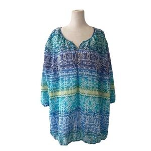 Catherines 2X shirt blue lightweight